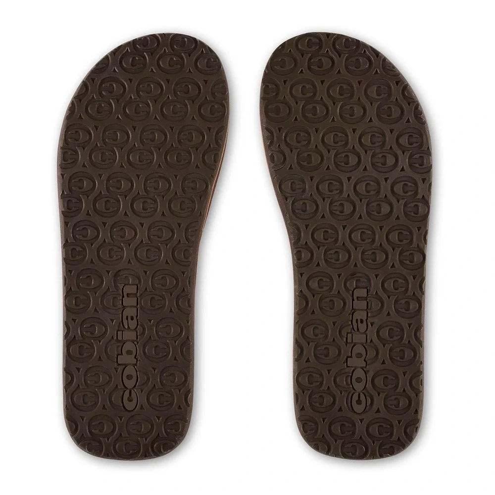 Cobian Lazo Campo Del Sol Mens Tan Premium Leather Flip Flop Sandals Size 9 NEW